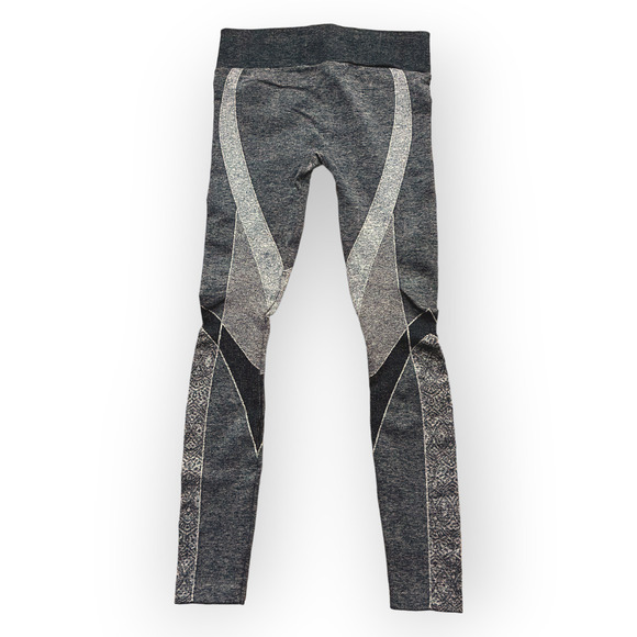 NUX London Leggings NWT Heathered Charcoal and Black Medium Compression Small - Picture 6 of 13
